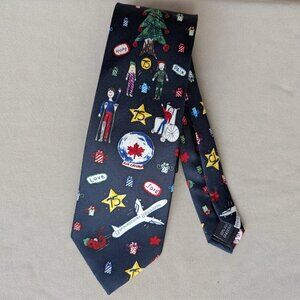 75th Anniversary Air Canada Foundation Christmas Holiday 100% Silk Tie
